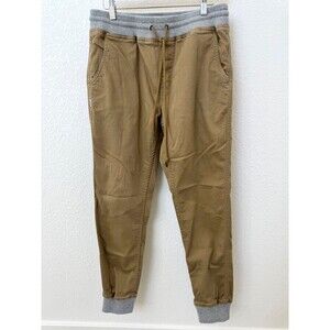 FairPlay Los Angeles Man's Jogger Pants Beige/Grey w/ adjustable waist,size 34